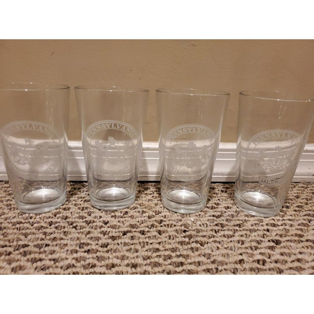 Set of 4 Pennsylvania Auditor General Glasses 5.75''